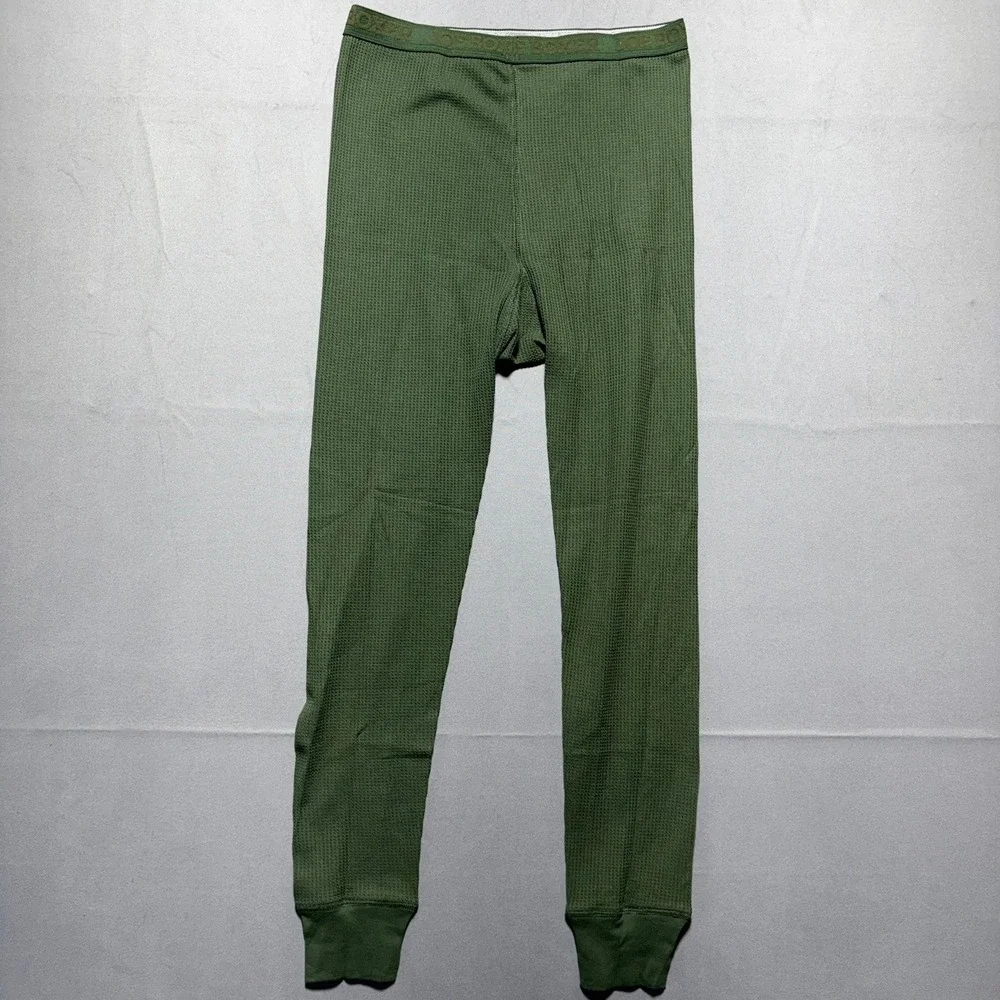 Joe Boxer Mens Olive Green Waffle Knit Thermal Underwear Pants Long Johns Size M